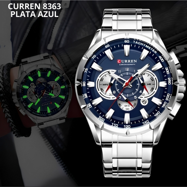 CURREN 8363 Plata Azul